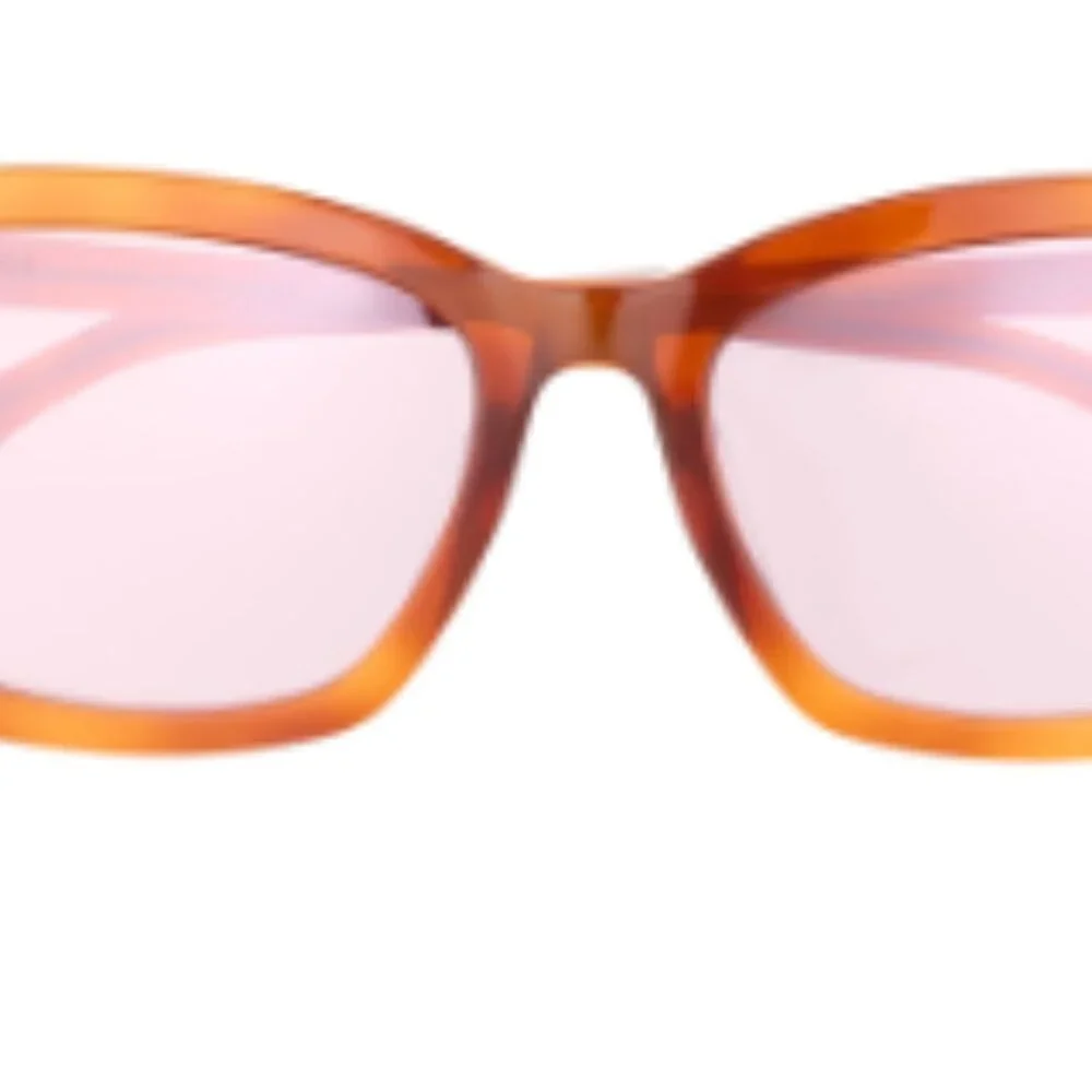 Gucci 55mm Square Sunglasses Havana Violet